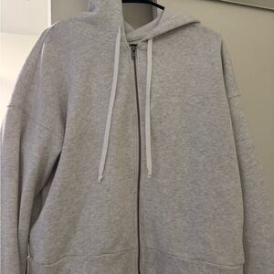 Wild fable- target Light Gray Zip-Up Hoodie with Drawstring